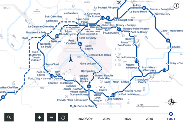 Carte grand paris express